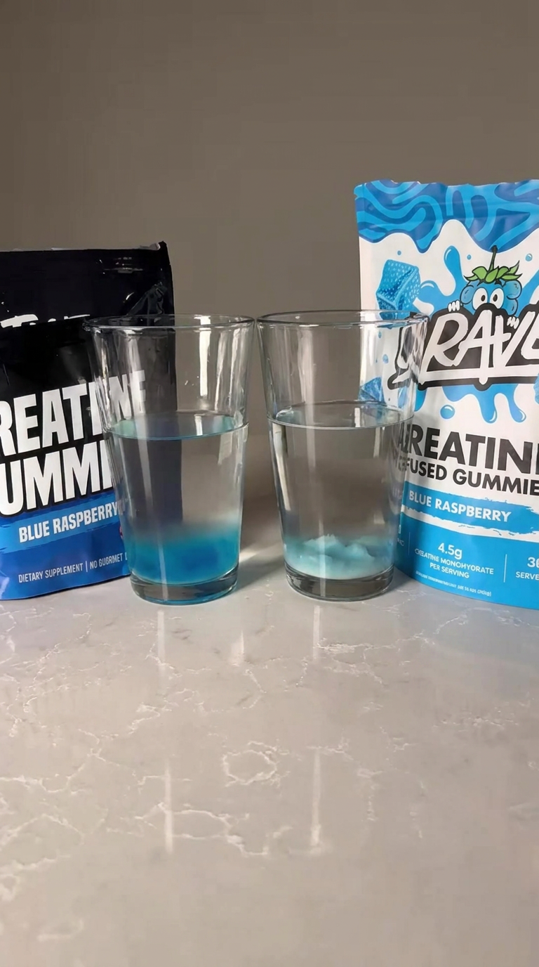 Two glasses, one with sediment
