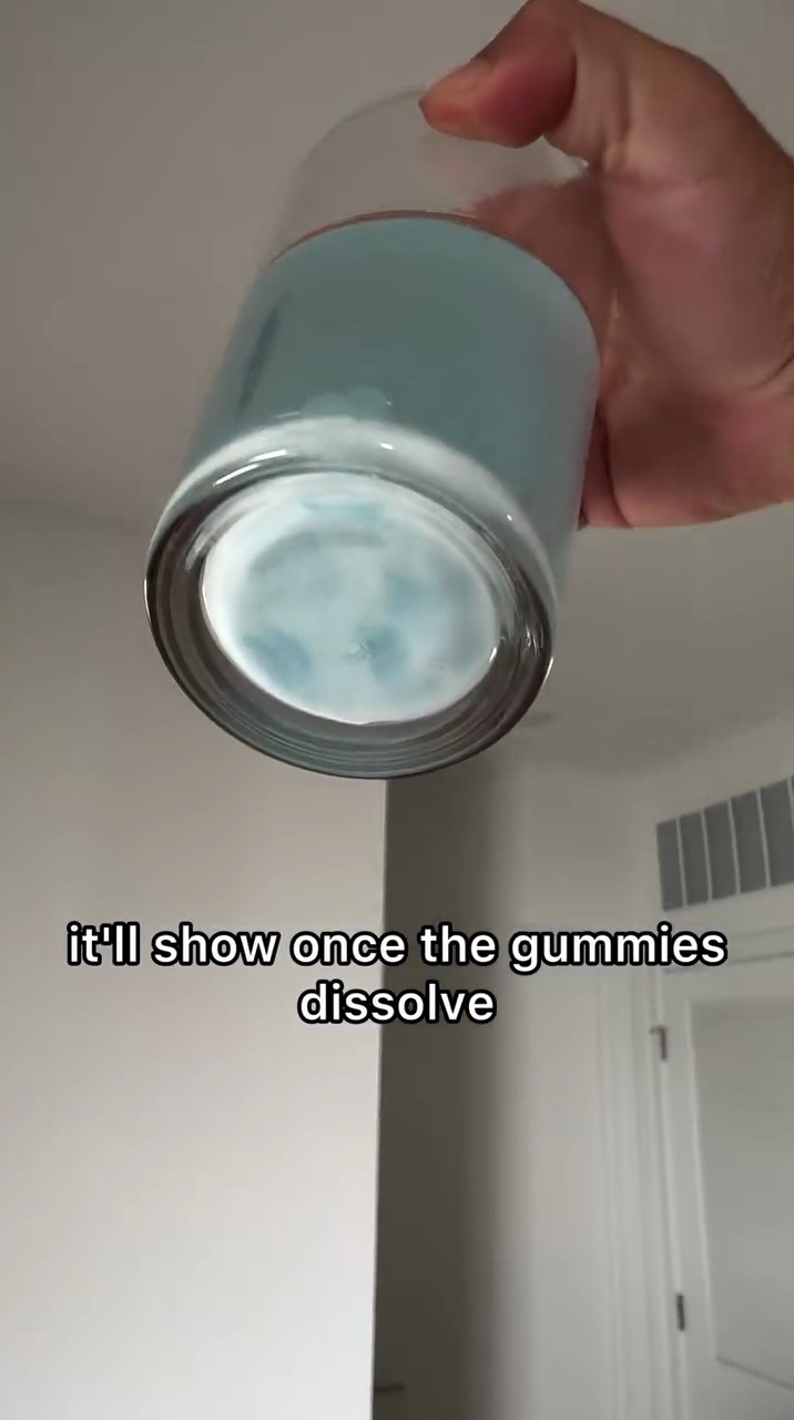 Glass bottom with sediment