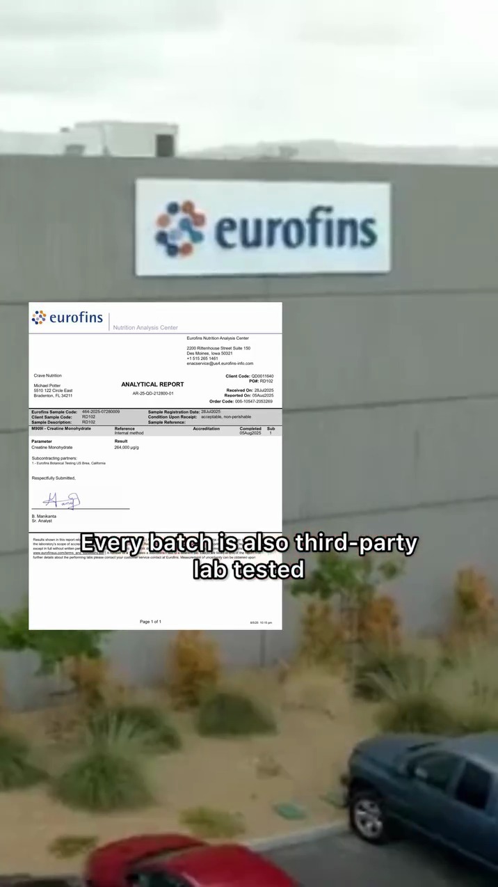 Full Eurofins certificate